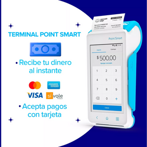 Point Smart Mercado Pago – Terminal de Cobro con Impresora y Conexión 4G/Wi-Fi, Sin Renta Mensual